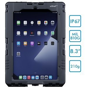 aiShell 8, schwarz Schutzgehuse mit Touchfolie klar fr Apple iPad Mini 6 (2021 - Modelle A2567, A2568)